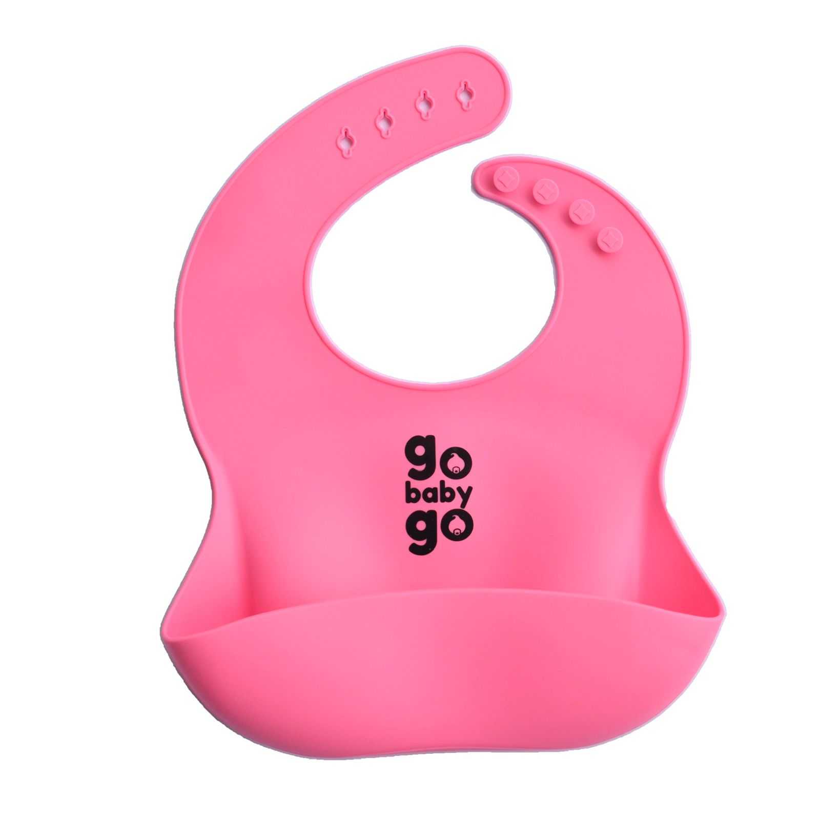 Babero silicona rosa Saro: protección y comodidad bebés. Cómpralo